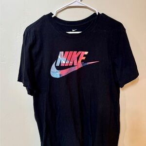 Nike Black Tee with White Logo